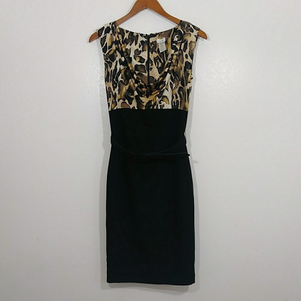 Animal printed pencil dress